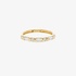 Gold half band ring with baguette diamonds