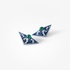 Titanium triangle stud earrings with semi precious stones