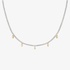 Fine tennis necklace with yellow marquise cut diamonds