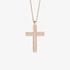 Large pink gold cross with diamonds