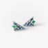 Titanium triangle stud earrings with semi precious stones