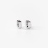 White gold small bold hoops