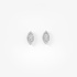 White gold marquise shaped studs with diamonds