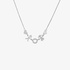 White gold necklace with kids and hearts