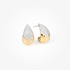 Gold drop earrings with pave diamonds