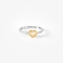 White gold ring with heart cut diamond