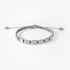 Mens silver bracelet with diamonds