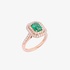 Art deco style emerald ring