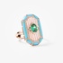 Stand out turquoise ring and quartz