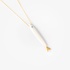 Sardine pendant with white enamel
