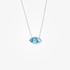 White gold evil eye pendant with blue quartz and diamonds