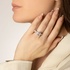 Oval invisible diamond setting ring