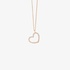 Yellow gold heart outline pendant with diamonds