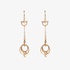 Gucci gold long earrings with little links at the bottom