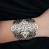 White gold bangle bracelet with diamonds