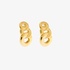 gold thick chain earrings