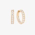 Oval gold hoops with diamonds