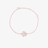Pink gold chain bracelet with a flower made of mother of pearl