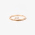 Pink gold solitaire heart cut diamond ring