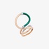 Demetra green ring with diamonds