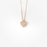 Pink gold heart with diamonds