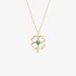 Kids flower necklace with turquoise
