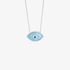 Big blue eye pendant with sapphires
