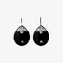 Diamond earrings with onyx