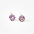 Gold earrings with amethyst