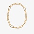 Gold long link necklace