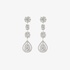 White gold long drop earrings with diamonds