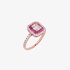 Ροζ χρυσό δαχτυλίδι με ρουμπίνια και διαμάντια