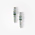 Long earrings with aquamarine stones and green tourmaline