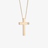Yellow gold cross with a diamond