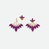 Pink gold two piece ruby earrings