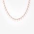Fine pink gold necklace with diamond drops