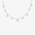 Pink gold round drops necklace