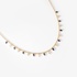 Fashionable gold necklace with sapphires and diamonds