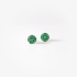 Emerald stud flower earrings