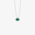 Oval shaped emerald necklace
