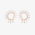 Pink gold side earrings with diamonds