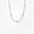 White gold tennis necklace with baguette diamonds