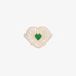 Δαχτυλίδι chevallier καρδιά με διαμάντια και σμαράγδι