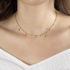 Gold necklace with white and yellow dazzling diamonds
