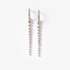 Modern long diamond earrings