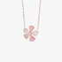 Pink flower pendant with mother of pearl and diamonds