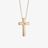 Thin yellow gold cross with a diamond