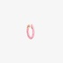 Μοντέρνο μονό χρυσό σκουλαρίκι με ροζ σμάλτο