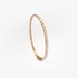 Pink gold bangle bracelet with diamonds