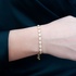 Diamond tennis bracelet with chain